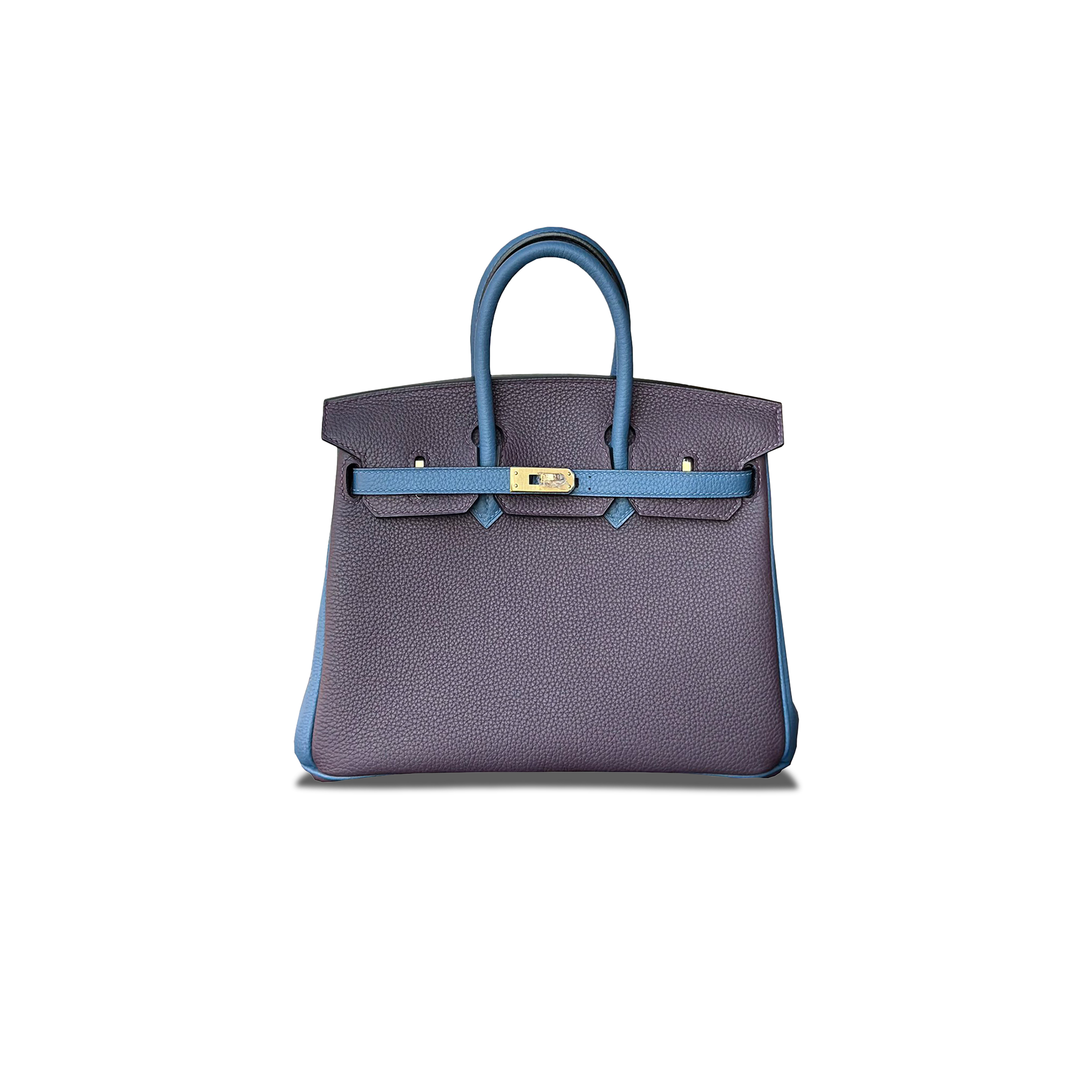 H**mes birkin 25 gold buckle electric blue bag 1917288353 (25*20*13cm)